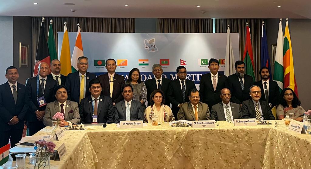 The President and the Vice President of ICMAB attended the SAFA Meetings and Global Professional Accountants Convention (GloPAC) at Gandhinagar, Gujarat, India.